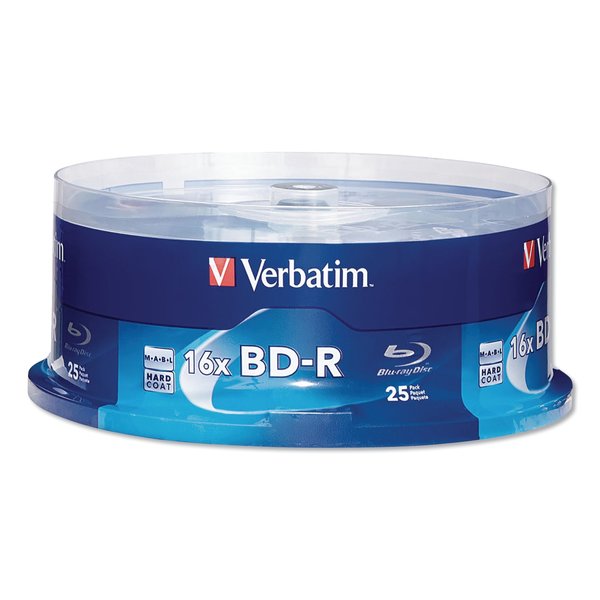 Verbatim BD-R Blu-Ray Disc, 25GB, 6x, PK25 97457